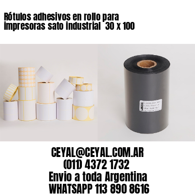 Rótulos adhesivos en rollo para impresoras sato industrial  30 x 100