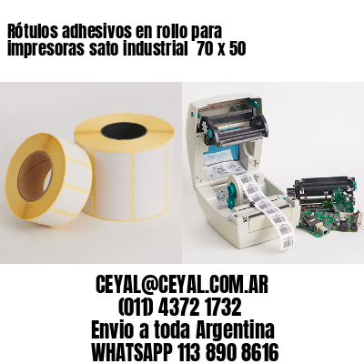 Rótulos adhesivos en rollo para impresoras sato industrial  70 x 50