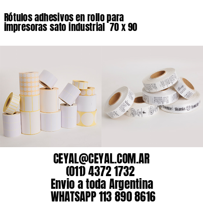 Rótulos adhesivos en rollo para impresoras sato industrial  70 x 90