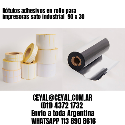 Rótulos adhesivos en rollo para impresoras sato industrial  90 x 30