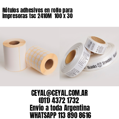 Rótulos adhesivos en rollo para impresoras tsc 2410M  100 x 30