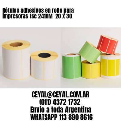 Rótulos adhesivos en rollo para impresoras tsc 2410M  20 x 30 