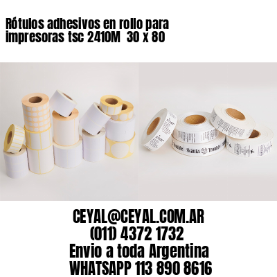 Rótulos adhesivos en rollo para impresoras tsc 2410M  30 x 80