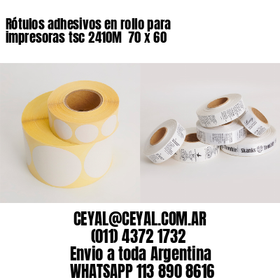 Rótulos adhesivos en rollo para impresoras tsc 2410M  70 x 60