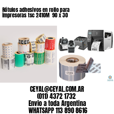 Rótulos adhesivos en rollo para impresoras tsc 2410M  90 x 30