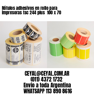 Rótulos adhesivos en rollo para impresoras tsc 244 plus  100 x 70 