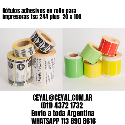 Rótulos adhesivos en rollo para impresoras tsc 244 plus  20 x 100