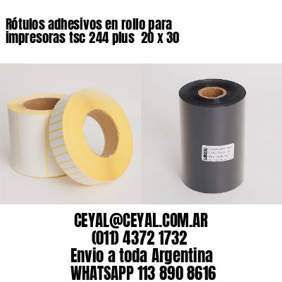 Rótulos adhesivos en rollo para impresoras tsc 244 plus  20 x 30