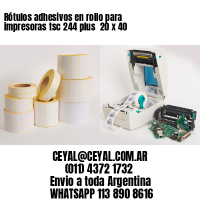 Rótulos adhesivos en rollo para impresoras tsc 244 plus  20 x 40