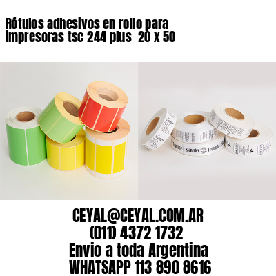 Rótulos adhesivos en rollo para impresoras tsc 244 plus  20 x 50