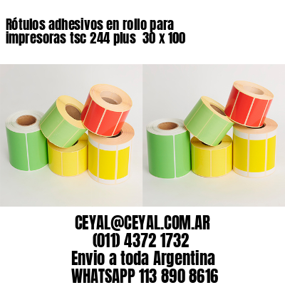 Rótulos adhesivos en rollo para impresoras tsc 244 plus  30 x 100