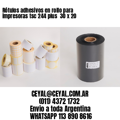 Rótulos adhesivos en rollo para impresoras tsc 244 plus  30 x 20