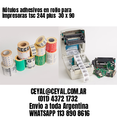 Rótulos adhesivos en rollo para impresoras tsc 244 plus  30 x 90