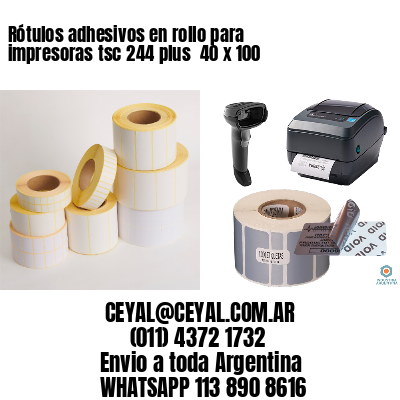 Rótulos adhesivos en rollo para impresoras tsc 244 plus  40 x 100