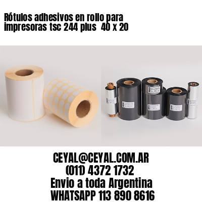 Rótulos adhesivos en rollo para impresoras tsc 244 plus  40 x 20