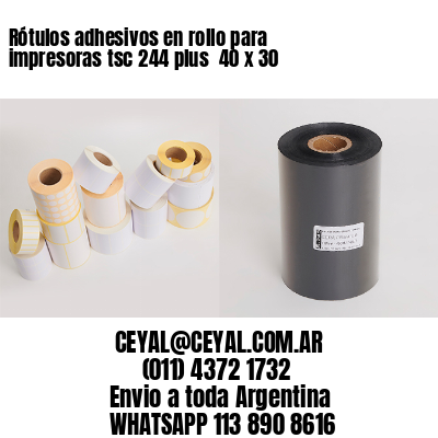 Rótulos adhesivos en rollo para impresoras tsc 244 plus  40 x 30