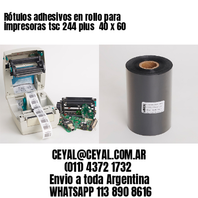Rótulos adhesivos en rollo para impresoras tsc 244 plus  40 x 60
