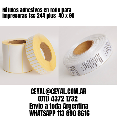Rótulos adhesivos en rollo para impresoras tsc 244 plus  40 x 90