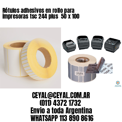 Rótulos adhesivos en rollo para impresoras tsc 244 plus  50 x 100