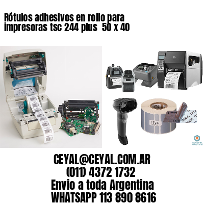 Rótulos adhesivos en rollo para impresoras tsc 244 plus  50 x 40