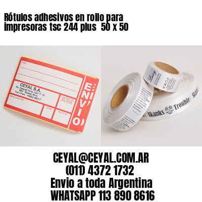 Rótulos adhesivos en rollo para impresoras tsc 244 plus  50 x 50