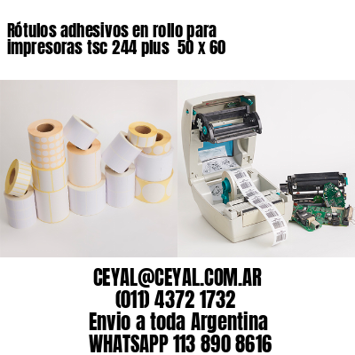 Rótulos adhesivos en rollo para impresoras tsc 244 plus  50 x 60