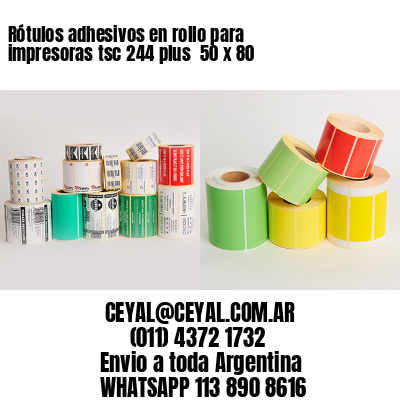 Rótulos adhesivos en rollo para impresoras tsc 244 plus  50 x 80