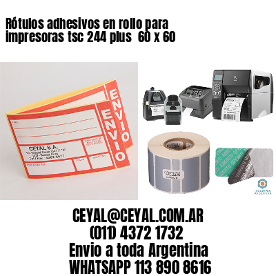 Rótulos adhesivos en rollo para impresoras tsc 244 plus  60 x 60