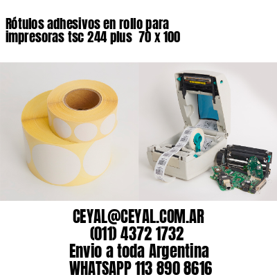 Rótulos adhesivos en rollo para impresoras tsc 244 plus  70 x 100