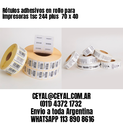Rótulos adhesivos en rollo para impresoras tsc 244 plus  70 x 40