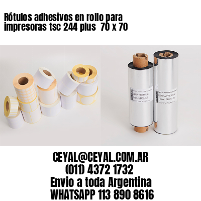 Rótulos adhesivos en rollo para impresoras tsc 244 plus  70 x 70