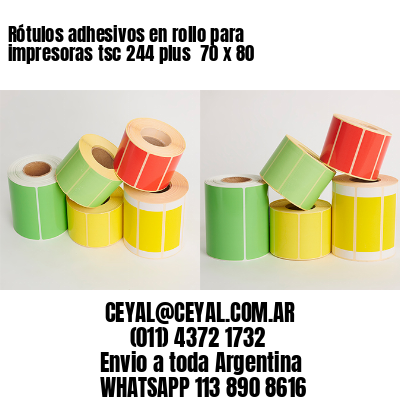 Rótulos adhesivos en rollo para impresoras tsc 244 plus  70 x 80