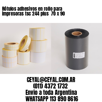 Rótulos adhesivos en rollo para impresoras tsc 244 plus  70 x 90