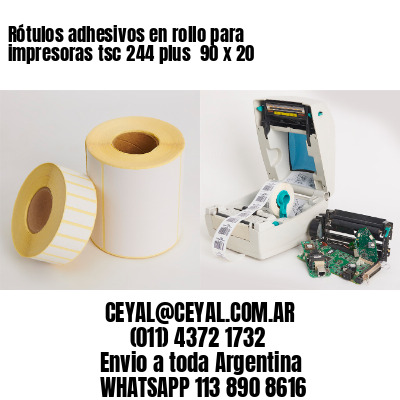 Rótulos adhesivos en rollo para impresoras tsc 244 plus  90 x 20