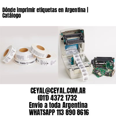 Dónde imprimir etiquetas en Argentina | Catálogo
