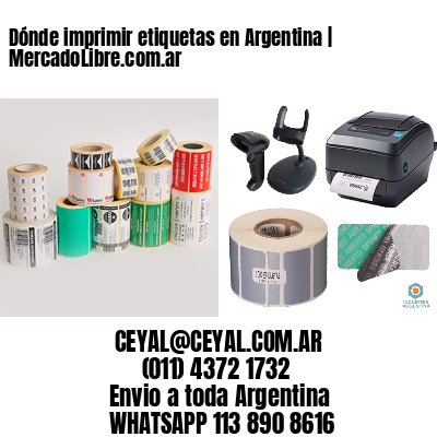 Dónde imprimir etiquetas en Argentina | MercadoLibre.com.ar