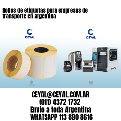 Rollos de etiquetas para empresas de transporte en argentina