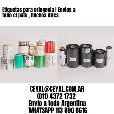 Etiquetas para criogenia | Envíos a todo el país , Buenos Aires