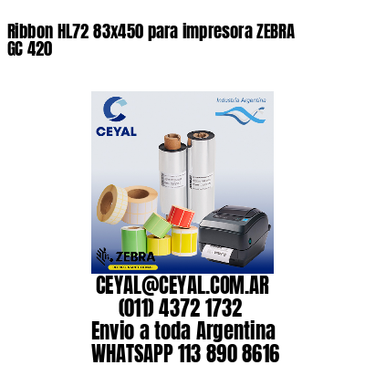 Ribbon HL72 83×450 para impresora ZEBRA GC 420