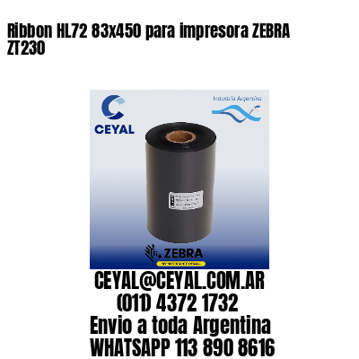 Ribbon HL72 83×450 para impresora ZEBRA ZT230