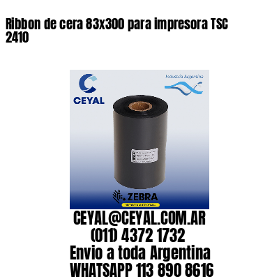 Ribbon de cera 83×300 para impresora TSC 2410