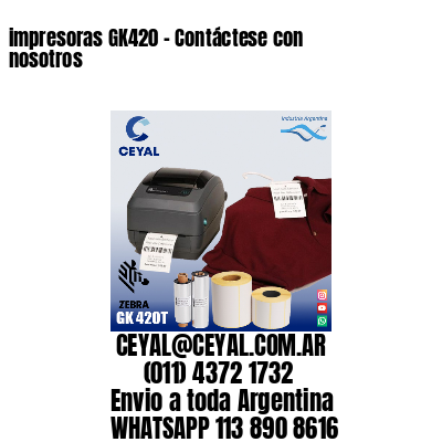 impresoras GK420 – Contáctese con nosotros