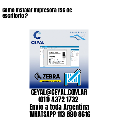 Como Instalar Impresora TSC de escritorio ?