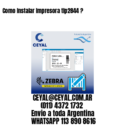 Como Instalar Impresora tlp2844 ?