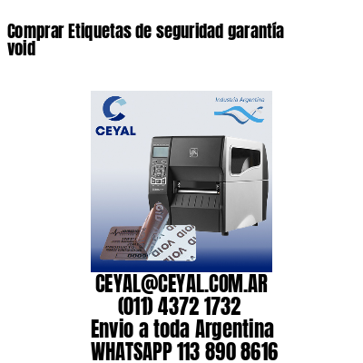 Comprar Etiquetas de seguridad garantía void