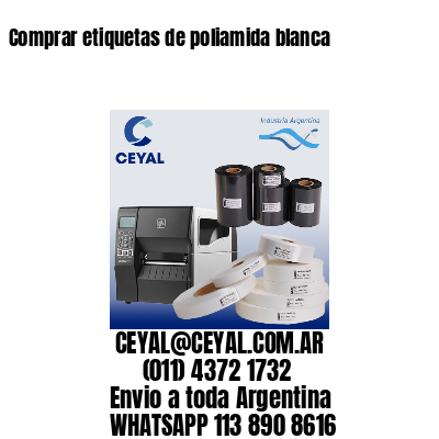 Comprar etiquetas de poliamida blanca