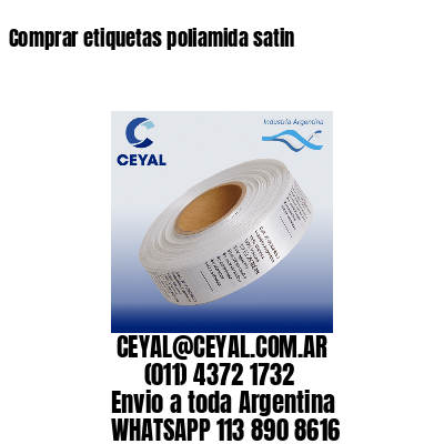 Comprar etiquetas poliamida satin