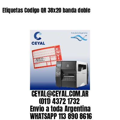 Etiquetas Codigo QR 38×20 banda doble