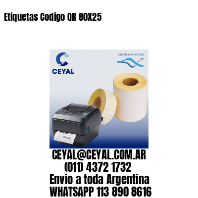 Etiquetas Codigo QR 80X25