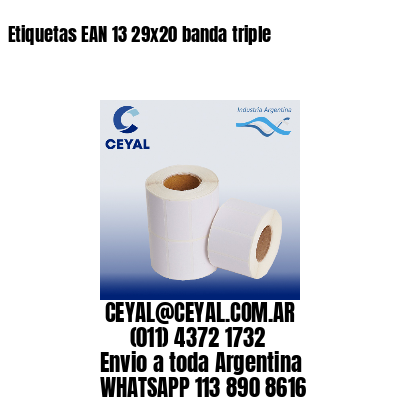 Etiquetas EAN 13 29×20 banda triple